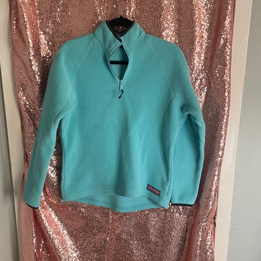 Vineyard Vines Turquoise Half-Zip Sweater